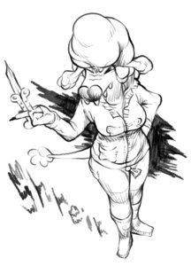 Rating: Safe Score: 0 Tags: anthro breasts canid canine canis catdog_(series) clothed clothing domestic_dog e621 female hi_res kaboozey knife mammal monochrome nickelodeon shriek_dubois simple_background sketch solo white_background User: bunchy7s