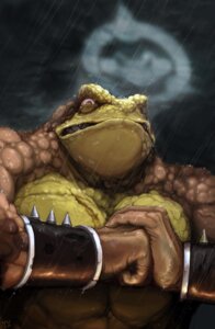 Rating: Safe Score: 0 Tags: 2012 abs amphibian angry anthro athletic battletoads biceps biped bossquibble brown_body brown_eyes brown_skin clenched_teeth clothed clothing detailed detailed_scales e621 flexing frog hi_res looking_at_viewer male muscular muscular_anthro outside pecs pimple_(battletoads) pose raining rareware realistic scales scalie solo standing teeth toad_(frog) topless vein wristband User: bunchy7s