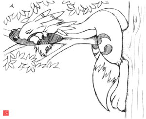 Rating: Safe Score: 0 Tags: 3_toes anthro bandai_namco barefoot biped branch canid canine claws digimon digimon_(species) dipstick_tail double_tomoe e621 eyes_closed feet female fur in_tree kitsune_netsuki mammal markings monochrome on_branch plant renamon sleeping solo tail tail_markings toes tomoe_(symbol) tree wood User: bunchy7s