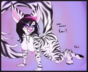 Rating: Questionable Score: 0 Tags: 4_toes all_fours anthro areola big_breasts breasts buckteeth chest_tuft claws conditional_dnp digital_media_(artwork) domestic_cat e621 english_text eyewear feet felid feline felis female fluff-kevlar fur glasses hair hanging_breasts hindpaw hybrid jewelry karli_nomura lagomorph leporid long_hair looking_at_viewer mammal nipples nude pawpads paws pink_eyes pink_nose rabbit simple_background solo stripes teeth text toes tuft whiskers User: bunchy7s