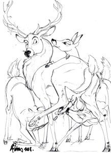 Rating: Explicit Score: 0 Tags: balls bambi_(character) bambi_(film) deer disney faline female feral feral_on_feral klaus_doberman male monochrome penis rule34 sketch tagme testicles User: bunchy7s