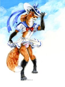 Rating: Explicit Score: 0 Tags: 2009 4_toes anthro barefoot biped black_body black_fur black_nose bottomwear bow_(feature) bow_tie bulge canid canine claws clothed clothing crossdressing detailed dipstick_tail e621 feet femboy fox fur gloves_(marking) hair hat headgear headwear heather_bruton holding_clothing holding_hat holding_headgear holding_headwear holding_object leg_markings looking_at_viewer male mammal markings midriff multicolored_tail orange_body orange_fur orange_hair panties red_body red_fur red_hair ribbons sailor_uniform school_uniform skirt smile socks_(marking) solo tail tail_markings toes underwear uniform white_body white_fur User: bunchy7s