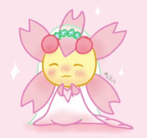 Rating: Safe Score: 0 Tags: blush cherrim cherry_blossom_creature clothing dress e621 elemental_creature eyes_closed female flora_fauna flower flower_creature generation_4_pokemon happy low_res nintendo plant pokemon pokemon_(species) smile solo sunshine_form_cherrim unknown_artist waddling_head wedding_dress User: bunchy7s