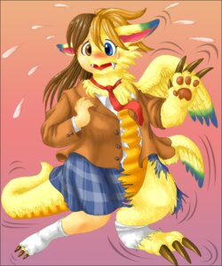 Rating: Safe Score: 0 Tags: 2003 5:6 accessory bottomwear claws clothing coat e621 edmol feathered_wings feathers female flammie footwear legwear mana_(series) necktie pants pawpads paws shirt socks solo square_enix tail teeth topwear transformation wings User: bunchy7s