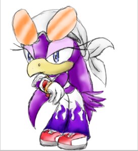 Rating: Safe Score: 0 Tags: anthro avian beak bird blue_eyes bottomwear chibi clothing crossed_arms e621 eyewear female flame_pattern half-closed_eyes hirundinid kerchief kurusu_chama low_res multicolored_clothing narrowed_eyes oscine pants passerine purple_body sega simple_background solo sonic_riders sonic_the_hedgehog_(series) sunglasses swallow_(bird) wave_the_swallow white_background white_clothing User: bunchy7s