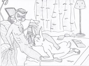 Rating: Explicit Score: 0 Tags: anthro ball_lick balls bedroom clothing duo e621 erection fellatio finn_(tetongu) genitals hair hat headgear headwear jack_(tetongu) lagomorph leporid licking male male/male mammal monochrome nude oral penile penis procyonid rabbit raccoon sex short_hair spread_legs spreading tetongu_(144560) tongue tongue_out traditional_media_(artwork) young young_anthro User: bunchy7s