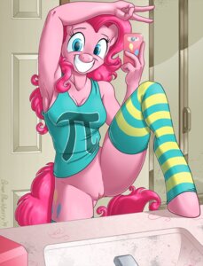 Rating: Explicit Score: 0 Tags: 2014 anthro anthrofied blue_eyes bottomless bottomless_anthro bottomless_female breasts brian_mcpherson casual_exposure cellphone cleavage clothed clothing cutie_mark e621 earth_pony electronics equid equine equine_legs female friendship_is_magic fur genitals hair happy hasbro horse legwear mammal mirror mirror_selfie my_little_pony phone pi pink_body pink_fur pink_hair pinkie_pie_(mlp) pony pose selfie shirt smartphone smile solo stockings tank_top text text_on_clothing text_on_shirt text_on_tank_top text_on_topwear topwear vulva User: bunchy7s