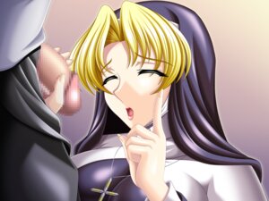 Rating: Explicit Score: 0 Tags: big_penis blonde_hair breasts censored closed_eyes cross female game_cg habit handjob large_breasts male male_focus mesu_niku_no_oshie nun penis pichipichi_garou_r rule34 User: bunchy7s