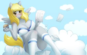 Rating: Questionable Score: 0 Tags: 16:10 2013 anthro anthrofied blonde_hair blush bra breasts cleavage clothed clothing cloud derpy_hooves_(mlp) e621 equid equine feathered_wings feathers female food footwear friendship_is_magic grey_body grey_feathers hair hasbro legwear letter mammal muffin my_little_pony mythological_creature mythological_equine mythology outside panties paper pastelletta pegasus sky skyscape socks solo underwear widescreen wings yellow_eyes User: bunchy7s
