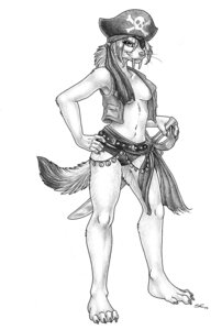 Rating: Safe Score: 0 Tags: 2014 4_toes anthro barefoot belt biped claws clothed clothing e621 eye_patch eyewear fangs feet female greyscale hand_on_hip hat headgear headwear kerchief looking_at_viewer mammal melee_weapon monochrome mustelid musteline open_clothing open_shirt open_topwear pirate sabertooth_(anatomy) sabretoothed_ermine shirt simple_background solo stoat sword teeth toe_claws toes topwear true_musteline vest weapon weasel whiskers white_background User: bunchy7s