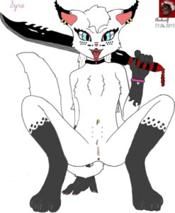 Rating: Explicit Score: 0 Tags: 2012 anthro biped blackwolf blue_eyes claws digitigrade domestic_cat e621 ear_piercing eyelashes feet felid feline felis female front_view fur genitals gloves_(marking) grey_body grey_fur hair holding_melee_weapon holding_object holding_sword holding_weapon leg_markings looking_at_viewer mammal markings melee_weapon navel navel_piercing nude open_mouth piercing simple_background socks_(marking) solo spread_legs spreading sword syra_(character) tail tongue tongue_out tongue_piercing vulva weapon white_background white_body white_fur white_hair User: bunchy7s