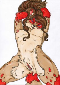 Rating: Explicit Score: 0 Tags: 2010 anthro arms_above_head bodily_fluids breasts brown_hair clitoris e621 female foxene genital_fluids genitals hair mammal markings nipples nude portrait procyonid raccoon red_markings simple_background solo tail three-quarter_portrait traditional_media_(artwork) vaginal_fluids vulva white_background User: bunchy7s