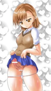 Rating: Explicit Score: 0 Tags: 1futa brown_eyes brown_hair brunette erection female futanari heart human intersex koyama_takahiro lifted_by_self lowres misaka_mikoto penis rule34 school_uniform schoolgirl skirt_lift solo tagme teenage_female teenager to_aru_kagaku_no_railgun to_aru_majutsu_no_index tokiwadai_school_uniform young User: bunchy7s