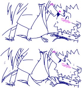 Rating: Questionable Score: 0 Tags: aj-thecanaanfox anthro beau_(bo-gilliam) beaugilliam blush canid canine clothed clothing clothing_lift collar duo e621 heart_symbol kissing male male/male mammal romantic romantic_couple shirt shirt_lift simple_background topwear User: bunchy7s