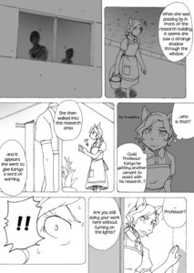 Rating: Safe Score: 0 Tags: anthro clothing comic cotton_(artist) dialogue e621 english_text female fur greyscale monochrome solo text tooboe_bookmark User: bunchy7s