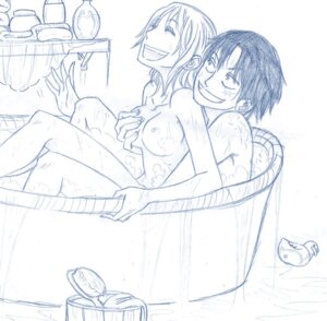Rating: Explicit Score: 0 Tags: artist_request bathing bathing_together bathtub breast_grab breasts completely_nude couple female hand_on_breast happy laughing male mixed_bathing monkey_d_luffy monochrome nami_(one_piece) nipples nude one_piece pre-timeskip rule34 side_view smile straight straight_hair wholesome User: bunchy7s