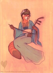 Rating: Safe Score: 0 Tags: ailurid anthro asian_clothing bow_(stringed_instrument) bowed_string_instrument chinese chinese_clothing clothing dress e621 east_asian_clothing erhu female hanfu mammal music musical_instrument musician red_panda solo string_instrument tail thetiedtigress User: bunchy7s