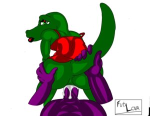 Rating: Explicit Score: 0 Tags: alligator alligatorid anal anthro bodily_fluids clothed clothing crocodilian crossdressing cum duo e621 erection femboy futalova futalova1 genital_fluids genitals green_body green_scales hi_res lipstick makeup male male/male male_penetrated male_penetrating male_penetrating_male penetration penis purple_body purple_scales reptile scales scalie sex tail User: bunchy7s