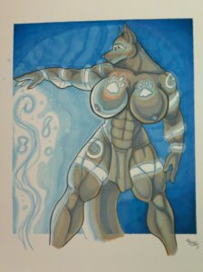 Rating: Questionable Score: 0 Tags: 2013 abs anthro biceps big_breasts big_muscles bottomwear breast_markings breasts canid canine canis clothing e621 female footprint fur hi_res huge_breasts loincloth looking_away magic mammal markings muscular muscular_anthro muscular_female nipples pawprint pawprint_(marking) solo tail tattoo wolf wolfgangcake yellow_eyes User: bunchy7s