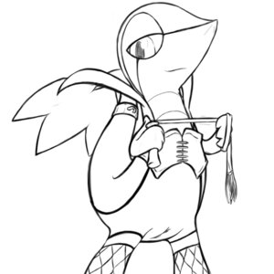 Rating: Explicit Score: 0 Tags: bottomless clothes color female female_only feral nintendo pokemon pokemon_(species) pokemon_bw pussy rule34 sildre simple_background snivy solo standing vulva whip white_background User: bunchy7s