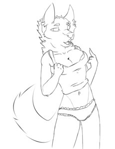 Rating: Questionable Score: 0 Tags: 2012 anthro biped black_and_white breasts canid canine canis clothing digital_drawing_(artwork) digital_media_(artwork) e621 ear_piercing female fluffy frilly front_view hi_res kida_howlette line_art looking_at_viewer mammal monochrome nnecgrau panties piercing portrait shirt simple_background smile solo standing tail tank_top three-quarter_portrait tongue topwear underwear wolf zoe_(nnecgrau) User: bunchy7s