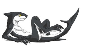 Rating: Questionable Score: 0 Tags: 3_fingers 3_toes abs anthro aquatic belly biped black_body black_skin digitigrade e621 feet fingers fish leaning lying male muscular muscular_anthro muscular_male nude on_back pecs pupils ryuhu_blau shark simple_background slit_pupils solo source_request surprised tail toes white_background white_belly white_body white_skin yellow_eyes User: bunchy7s