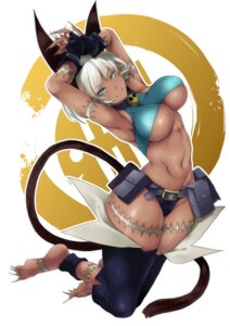 Rating: Safe Score: 0 Tags: abs abstract_background animal_humanoid animal_tail arms_above_head athletic barefoot bell belt big_breasts black_clothing black_panties black_underwear blue_eyes bob_cut breasts cat_humanoid cat_tail clothing collar crop_top dark_body dark_skin e621 fangs feet felid felid_humanoid feline feline_humanoid female fingerless_gloves fingernails glistening gloves hair handwear hi_res humanoid humanoid_feet long_fingernails long_nails looking_at_viewer mammal mammal_humanoid midriff muscular muscular_female nadia_fortune nails nishide_kengorrow panties plantigrade playful pose pupils raised_arm scar shirt short_hair simple_background skullgirls slit_pupils smile solo tail teeth thick_thighs tight_clothing topwear under_boob underwear white_hair User: bunchy7s