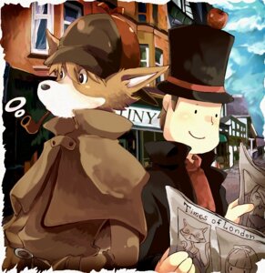 Rating: Safe Score: 0 Tags: anthro apple canid canine canis clothing coat detailed detailed_background domestic_dog duo e621 female food fruit hat headgear headwear level-5 london male mammal plant professor_layton professor_layton_(series) sherlock_hound sherlock_hound_(series) smoke smoking smoking_pipe street tobacco_pipe toony top_hat topwear toumitu trenchcoat User: bunchy7s