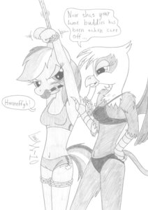 Rating: Explicit Score: 0 Tags: 2010 anthro anthrofied avian ball_gag bdsm beak blush bondage bound bra clothed clothing cutie_mark dialogue duo e621 english_text equid equine feathered_wings feathers female friendship_is_magic gag gagged gilda_(mlp) graphite_(artwork) greyscale gryphon hair hasbro limpurtikles mammal monochrome multicolored_hair my_little_pony mythological_avian mythological_creature mythological_equine mythology navel panties pegasus rainbow_dash_(mlp) rope signature tail text traditional_media_(artwork) training_bra underwear underwear_only wings User: bunchy7s