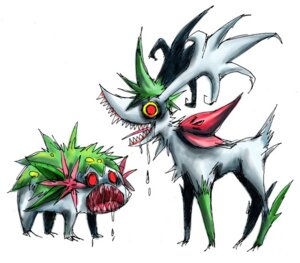 Rating: Questionable Score: 0 Tags: ambiguous_gender back_plant duo e621 eldritch_abomination elemental_creature feral flora_fauna flower flower_(anatomy) generation_4_pokemon head_flower land_forme_shaymin leaf leaf_hair legendary_pokemon monster nekogarasu nightmare_fuel nintendo plant plant_hair pokemon pokemon_(species) pseudo_hair red_eyes shaymin simple_background sky_forme_shaymin teeth what white_background User: bunchy7s