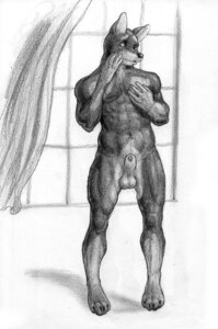 Rating: Explicit Score: 0 Tags: animal_genitalia anthro arjuna balls canid canine canis domestic_dog e621 genitals greyscale humanoid_pointy_ears male mammal monochrome nude penis penis_tip pinup pointy_ears pose sheath shy sketch solo User: bunchy7s