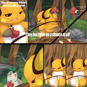 Rating: Safe Score: 0 Tags: 1:1 2010 apple brown_eyes chikorita colored comic conditional_dnp day detailed_background dialogue duo e621 english_text female food fruit generation_1_pokemon generation_2_pokemon insomniacovrlrd male mammal multiple_scenes nintendo outside plant pokemon pokemon_(species) raichu red_eyes rodent text toony User: bunchy7s