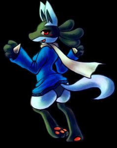 Rating: Questionable Score: 0 Tags: 2012 3_fingers 3_toes anthro biped black_background black_body black_fur blue_body blue_fur blush canid canine clothed clothing digital_media_(artwork) e621 feet female fingers fur generation_4_pokemon haychel hi_res looking_at_viewer looking_back lucario mammal multicolored_body multicolored_fur nintendo open_mouth panties pawpads pokemon pokemon_(species) red_eyes scarf simple_background solo sweater tail toes topwear two_tone_body two_tone_fur underwear User: bunchy7s