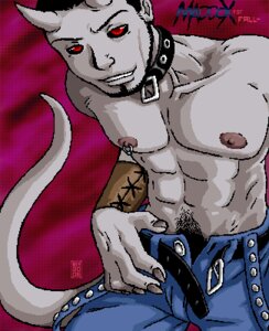 Rating: Questionable Score: 0 Tags: 2006 abs animal_humanoid athletic athletic_humanoid athletic_male black_hair bottomwear bread clothed clothing collar demon demon_humanoid denim denim_bottomwear denim_clothing digital_media_(artwork) e! e621 food hair high-angle_view horn humanoid jeans knocker_piercing low_res male mammal nipple_piercing nipples oekaki pants pecs piercing pubes purple_background red_eyes seductive simple_background smile smirk solo tail topless User: bunchy7s Rating: Questionable Score: 0 Tags: 2006 abs animal_humanoid athletic athletic_humanoid athletic_male black_hair bottomwear bread clothed clothing collar demon demon_humanoid denim denim_bottomwear denim_clothing digital_media_(artwork) e! e621 food hair high-angle_view horn humanoid jeans knocker_piercing low_res male mammal nipple_piercing nipples oekaki pants pecs piercing pubes purple_background red_eyes seductive simple_background smile smirk solo tail topless User: bunchy7s