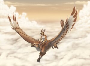Rating: Safe Score: 0 Tags: 2010 ambiguous_gender anthro antlers avian beak casual_nudity cloud deer duo e621 feathered_wings feathers feral flying gryphon hooves horn male mammal midair mythological_avian mythological_creature mythology nude orange04 outside restricted_palette riding sky skyscape straddling tail wings User: bunchy7s