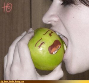 Rating: Safe Score: 0 Tags: ambiguous_gender apple bite drawn_on_face duo e621 eating eating_food elemental_creature english_text female female/ambiguous flora_fauna food food_creature fruit grandfathered_content human humor living_fruit low_res mammal my_food_looks_funny not_furry open_mouth photography_(artwork) plant real text unknown_artist url User: bunchy7s