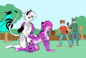Rating: Explicit Score: 0 Tags: all_fours anthro anthro_on_anthro anthro_penetrated anthro_penetrating anthro_penetrating_anthro areola breasts canid canine digital_media_(artwork) doggystyle e621 exhibitionism eyes_closed eyewear felid female female_penetrated fox from_behind_position fur glasses group hair happy happy_sex hip_grab male male/female male_penetrating male_penetrating_female mammal metal_(artist) metal_(character) nipples nude open_mouth outside pantherine penetration pink_hair plant procyonid public public_sex purple_body purple_fur raccoon recording red_eyes red_fox sai_(lovelymiyu) sex shaded steve_(smsfoxx) tiger tree true_fox white_hair User: bunchy7s
