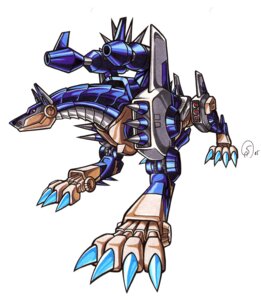 Rating: Safe Score: 0 Tags: 2005 ambiguous_gender bandai_namco blue_body brown_body canid canine cannon claws digimon digimon_(species) dobermon e621 fakemon fanmon feral gantzcraziness machine mammal pointy_ears prick_ears purple_eyes ranged_weapon robot simple_background solo source_request spikes weapon white_background User: bunchy7s