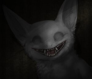 Rating: Questionable Score: 0 Tags: ambiguous_gender creepy domestic_cat e621 fangs felid feline felis looking_at_viewer mammal meryith nightmare_fuel sharp_teeth smile solo teeth User: bunchy7s