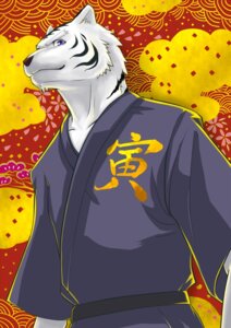 Rating: Safe Score: 0 Tags: abstract_background anthro asian_clothing black_body black_fur blue_eyes clothed clothing e621 east_asian_clothing felid fur japanese_clothing kimono leucistic male mammal pantherine sky_gomi smile solo stripes tiger white_body white_fur User: bunchy7s
