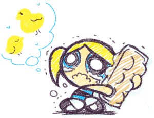 Rating: Safe Score: 0 Tags: ambiguous_gender avian bird blonde_hair blue_eyes bodily_fluids bubbles_(powerpuff_girls) carton cartoon_network chicken clothed clothing container dress e621 egg_carton eyes_closed female feral footwear galliform hair holding_carton holding_container holding_object human k-k-c_(mike) kneeling looking_at_viewer mammal phasianid pigtails powerpuff_girls restricted_palette shaking shoes simple_background solo tears thought_bubble toony trembling white_background young young_ambiguous young_female young_feral young_human User: bunchy7s