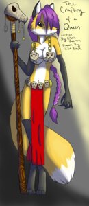 Rating: Questionable Score: 0 Tags: 2012 anthro big_breasts biped black_sclera bone braided_hair breasts canid canine cheek_tuft claws clothed clothing comic countershading cover demon digitigrade dipstick_tail e621 english_text facial_tuft female fox front_view full-length_portrait fur gloves_(marking) green_eyes hair hi_res leg_markings long_hair magic_user mammal markings melee_weapon necromancer oldmusic oldmusic_(artist) polearm portrait purple_hair skimpy skull slim socks_(marking) solo staff standing tail tail_markings text toe_claws tuft weapon white_body white_fur yellow_body yellow_fur User: bunchy7s