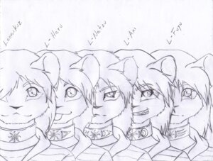 Rating: Safe Score: 0 Tags: ambiguous_gender anthro e621 felid graphite_(artwork) group leonirikuz lion mammal monochrome pantherine traditional_media_(artwork) User: bunchy7s