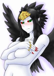 Rating: Questionable Score: 0 Tags: 1girls black_wings blush breasts covering covering_breasts fabled_grimro female fiend_roar_deities fiend_roar_deity_grimlo jewelry large_breasts long_hair pataneet pointy_ears red_sclera ring rule34 wings yu-gi-oh! yuu-gi-ou_duel_monsters User: bunchy7s