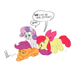 Rating: Safe Score: 0 Tags: accessory apple_bloom_(mlp) bow_(feature) bow_accessory bow_ribbon carniscorner cutie_mark_crusaders_(mlp) e621 earth_pony equid equine feathered_wings feathers female feral friendship_is_magic group hair_accessory hair_bow hair_ribbon hasbro horn horse mammal my_little_pony mythological_creature mythological_equine mythology orange_body orange_feathers pegasus pony quadruped ribbons sad scootaloo_(mlp) simple_background sweetie_belle_(mlp) tail unicorn white_background wings young young_feral User: bunchy7s