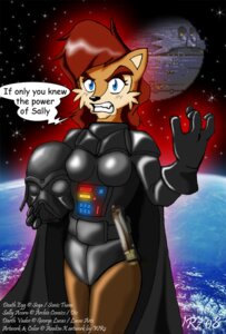 Rating: Questionable Score: 0 Tags: angry anthro archie_comics armor aval0nx blue_eyes breasts brown_body brown_fur chipmunk clothing crossover darth_vader death_egg e621 english_text female fur ground_squirrel hair headgear helmet lightsaber looking_at_viewer mammal melee_weapon red_hair rodent sally_acorn sciurid sega solo sonic_the_hedgehog_(archie) sonic_the_hedgehog_(comics) sonic_the_hedgehog_(series) space_station star_wars suit text weapon User: bunchy7s