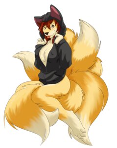 Rating: Questionable Score: 0 Tags: absurd_res amber_eyes anthro big_breasts bottomless breasts canid canine cleavage clothed clothing e621 female fox hair hi_res hoodie kenzi_ukigumo looking_at_viewer mammal multi_tail nipple_outline red_hair rinkai simple_background solo tail tongue tongue_out topwear unzipped white_background zipper zipper_hoodie User: bunchy7s