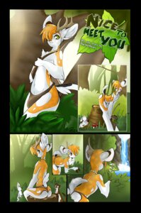 Rating: Questionable Score: 0 Tags: 2007 anthro antlers bent_over black_border black_nose blush border bottomwear bulge butt chest_tuft clothed clothing clubstripes comic cover cover_art cover_page deer digital_media_(artwork) e621 ear_piercing edhel english_text eyes_closed femboy feral fluffy fluffy_tail fur green_eyes group hair horn loincloth looking_back male male/male mammal multicolored_body multicolored_fur multiple_scenes navel nice_to_meet_you orange_body orange_fur orange_hair outside peritian piercing plant short_tail sitting sitting_on_stump slim smile solo_focus standing tail text tree tree_stump tuft water waterfall white_body white_fur User: bunchy7s