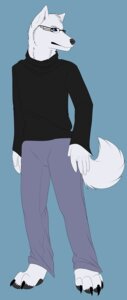 Rating: Safe Score: 0 Tags: 2013 anthro biped bottomwear canid canine canis clothed clothing cropped domestic_dog e621 eyewear fully_clothed glasses hashire husky looking_away male mammal nordic_sled_dog pants shirt simple_background solo spitz standing topwear white_fusion User: bunchy7s