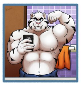 Rating: Safe Score: 0 Tags: 2014 almasy anthro bathroom biceps big_muscles biped border camera cellphone clothed clothing e621 electronics felid flexing hi_res holding_object holding_phone inside looking_at_viewer male mammal muscular muscular_anthro muscular_male pantherine pecs phone selfie solo standing tiger topless towel white_border yinhuo_(character) User: bunchy7s